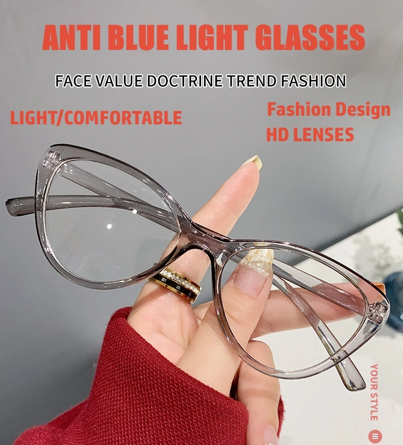 Quality Simple Fashion Retro Cat Eye Men Women Anti Blue Light Glasses