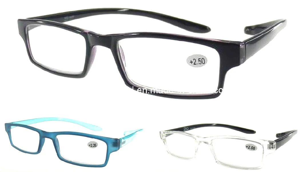 Solid Reputation Plastic Injection Reading Glasses with Italy Design (RP474049)