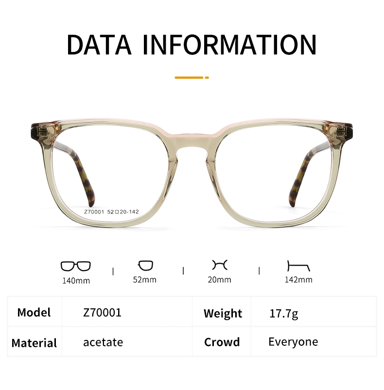 Latest Vintage Acetate Eyewear Montura Acetato Optical Spectacle Eyeglass Frames for Men