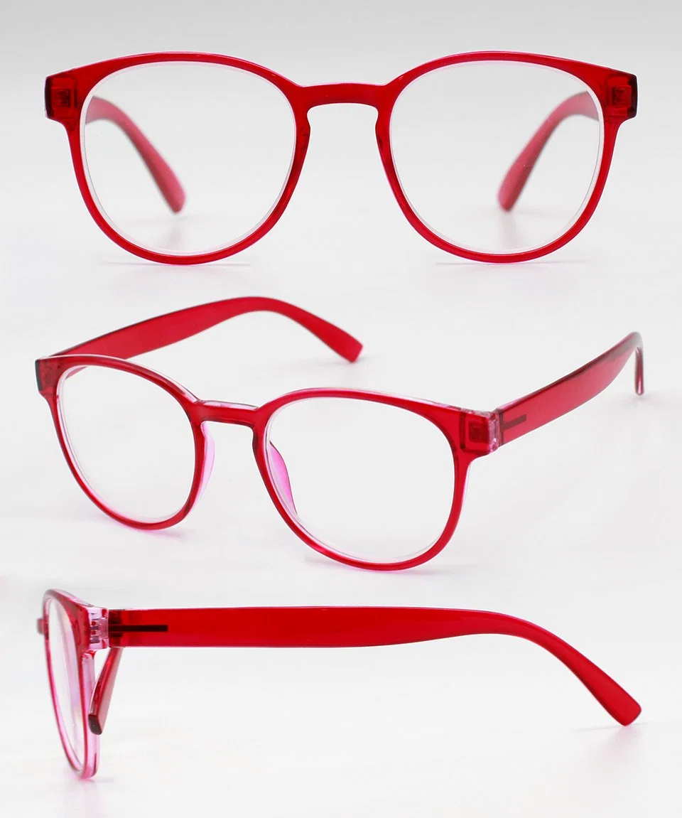Promotional Classic Big Round Frame Outdoor Women Optical Eyewear Designer Brand Soft Tr Reading Glasses (WRP20043)