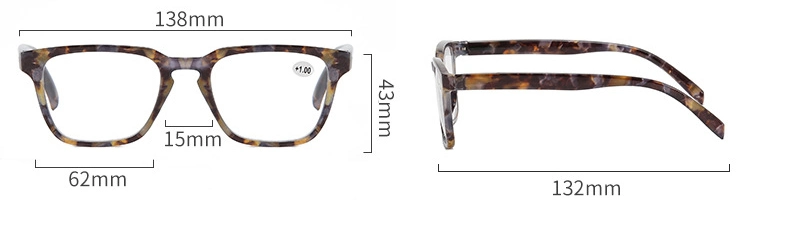 Fashion Pattern Large Frame Reading Glasses Manufacturers Wholesale HD Spring Legs