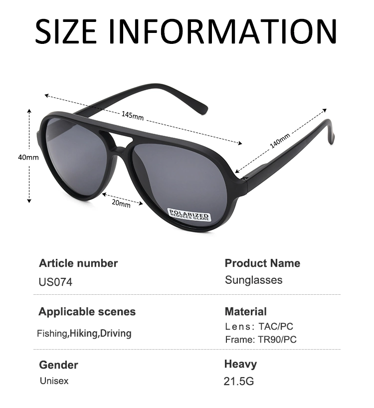 Factory Direct Sale Fashion Design Polarize Sun Glasses for Women Men Driving Sunglasses