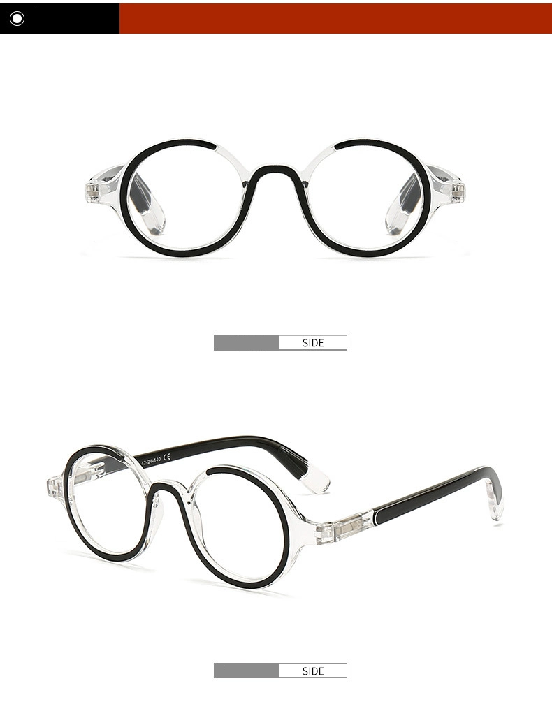 New Product Brand Designer Fashion Style Popular Unique Round Eyeglasses Women Colorful Reading Glasses