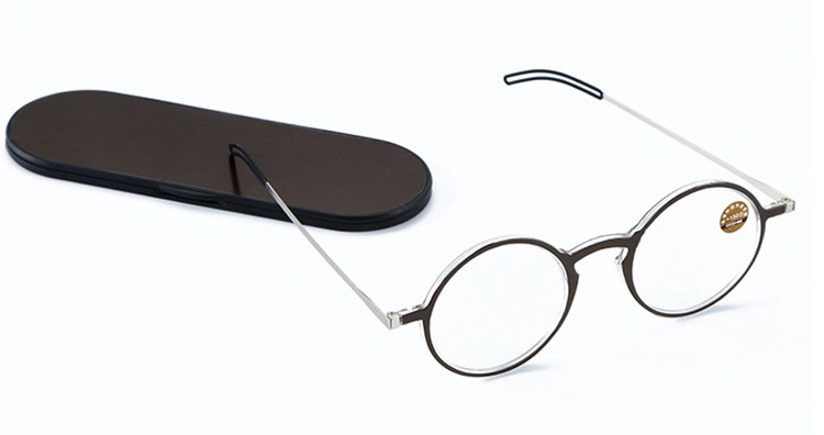 Super Light Reading Glasses Metal Frame Tr Temple Half Frame Reading Eye Glasses for Unisex