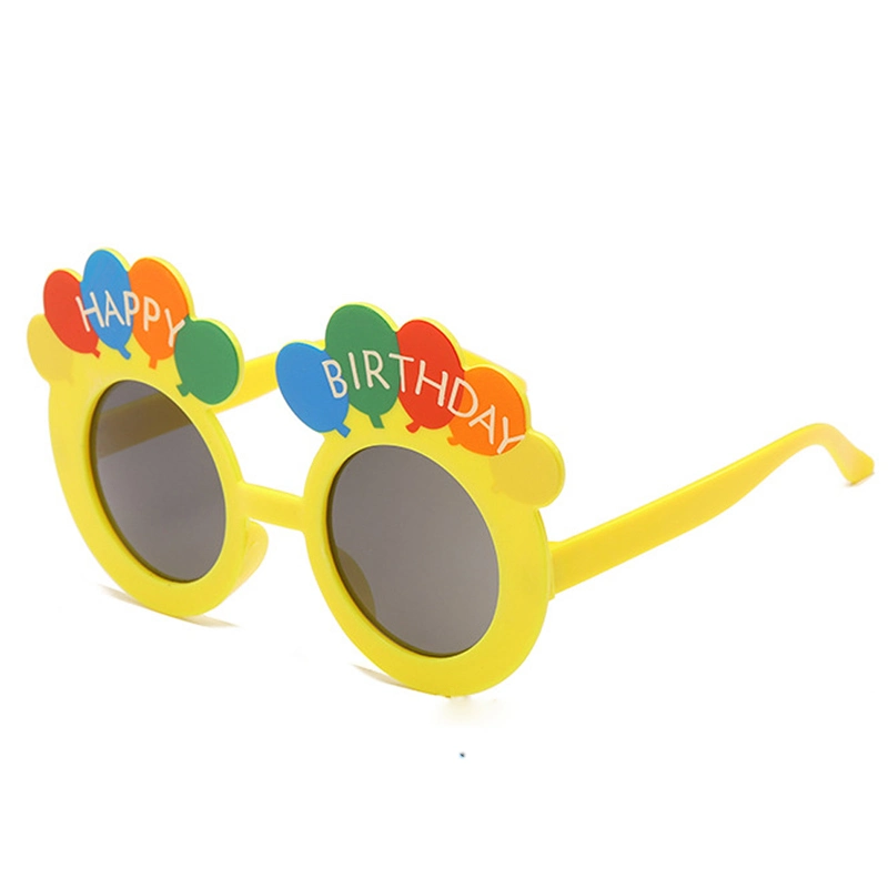 Cute Balloon Birthday Gifts Festival Sunglasses Happy Birthday Party Sun Glasses Promotional Gift Toys Novel Kids Glasses