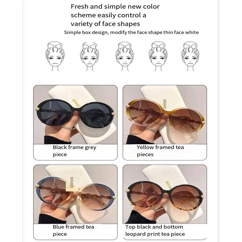 Round Sunglasses Ins Wind Net Red Sunglasses Women&prime; S New Fashion Street Patting Glasses (CFEGS-038)