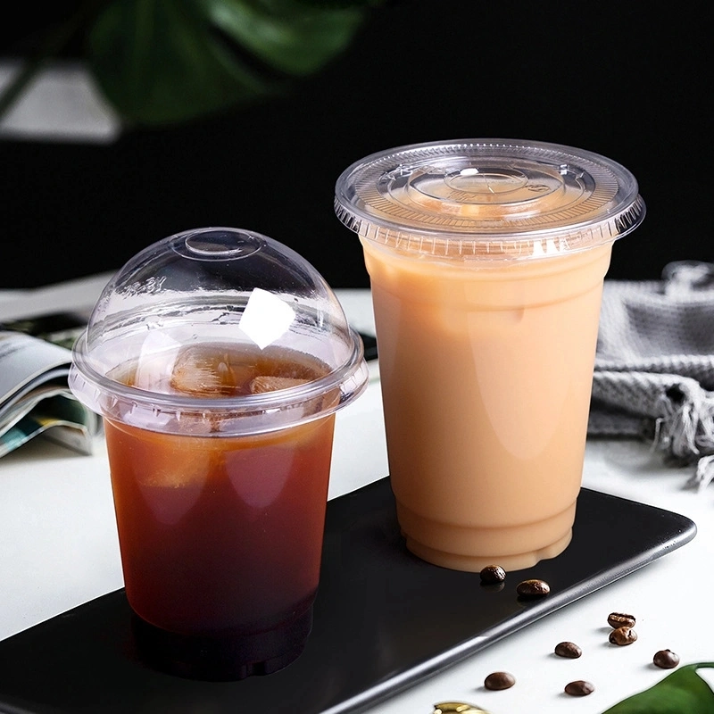 Eco Friendly 100% Biodegradable Compostable PLA Cornstarch Clear Disposable Plastic Smoothie Coffee Cold Drinking Cups Wholesale for Sale
