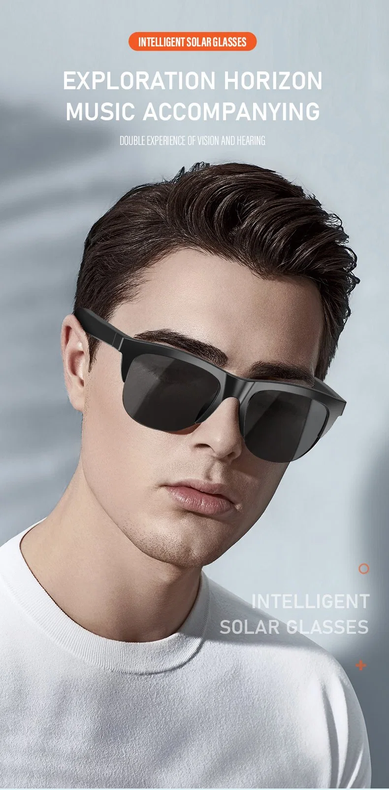 Fashion Trending Style Sun Glasses Sunglasses Bluetooth Glasses Sunglasses Sun Glasses for Men