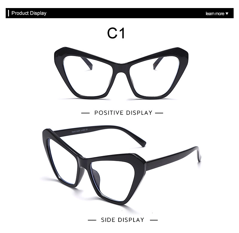 2023 Popular Simple Style Colorful Design Oversized 2023 Cat Eye Frame Anti Blue Light Blocking Computer Glasses