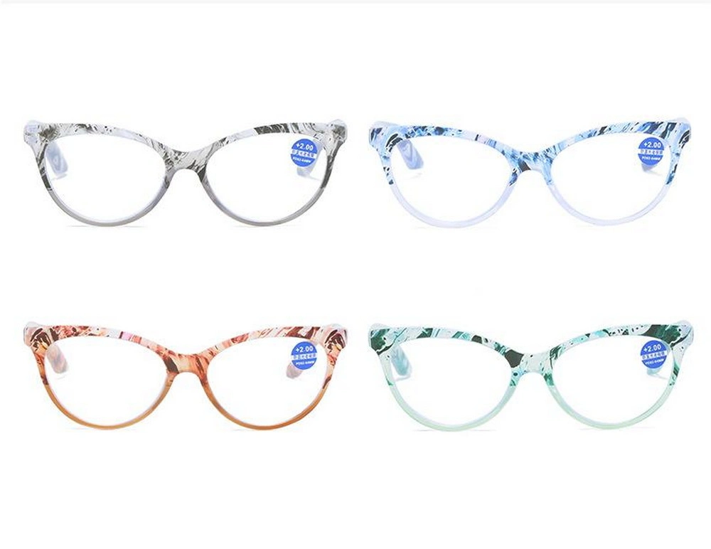 New Arrival OEM High Quality Full Rim PC Colorful Cat Eye Frame Unisex Reading Glasses