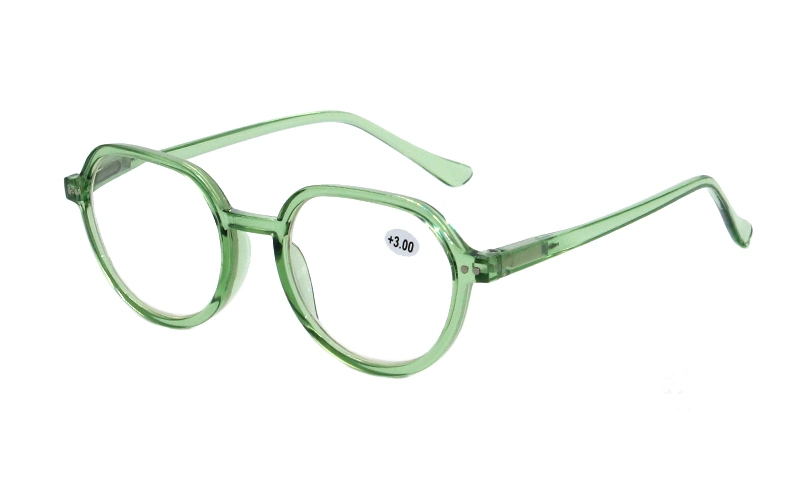 Crystal Candy Color Irregular Geometrical Shape Spring Hinge Reading Glasses