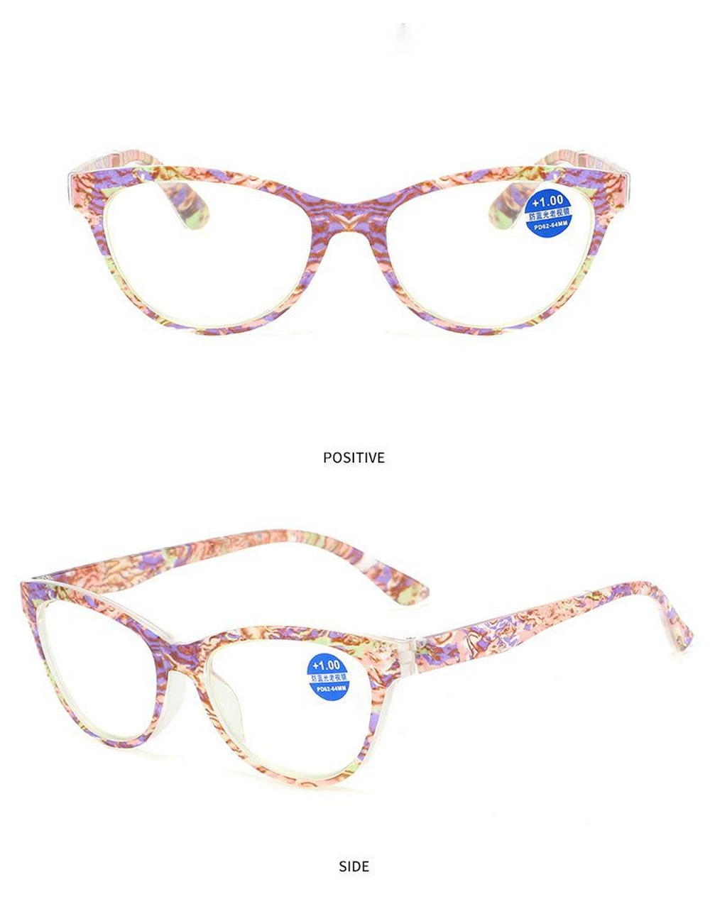 New Arrival High Quality Full Rim PC Cat Eye Frame Reading Glasses