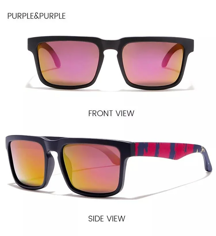 Unisex PC Frame UV400 Mirrored Men Square Sport, Polarized Sunglasses