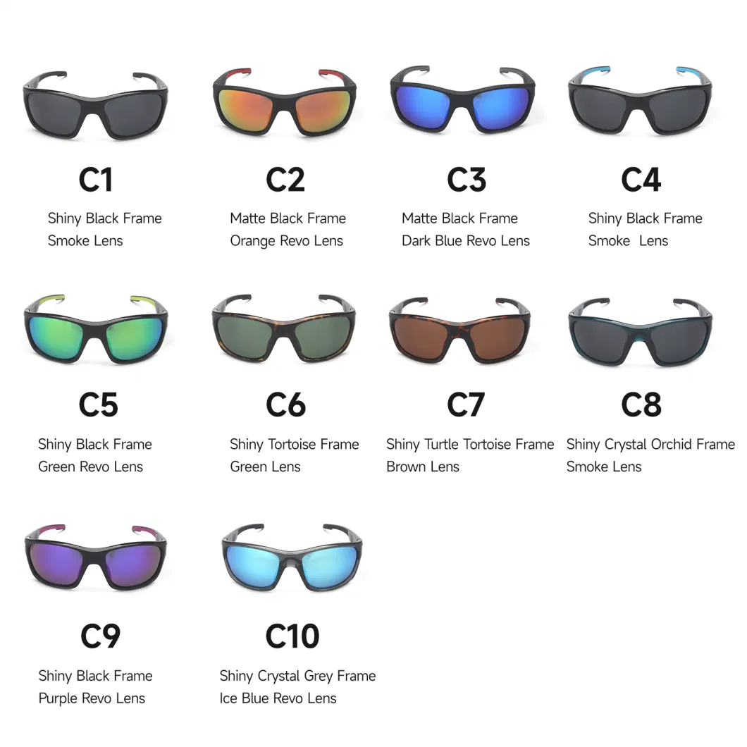 Wholesale Men Sports Fishing Sunglasses High Quality Polarized UV400 Fishing Golf Sport Sun Glasses