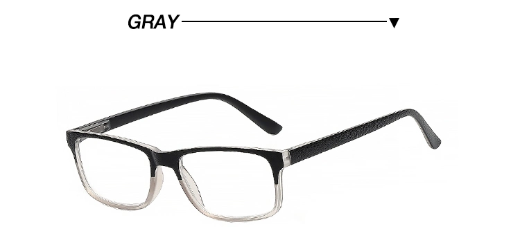 Gradient Color with Spring Hinge Temple Square Frame Youthful Reading Glasses