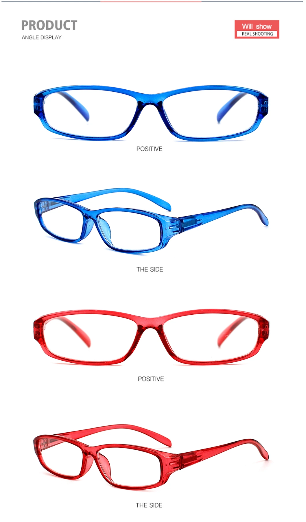 Eco Friendly Eyewear Fashion Thin Anti Blue Light Reading Glass Promotonal Women Designer Reading Glasses (WRP8070144B)