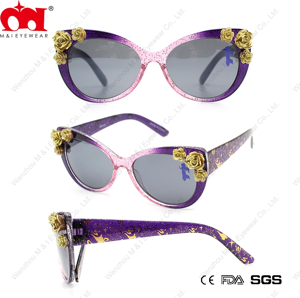 Children Flower Purple Fancy Princess Sunglasses Vacation Sun Shades (YG20001)