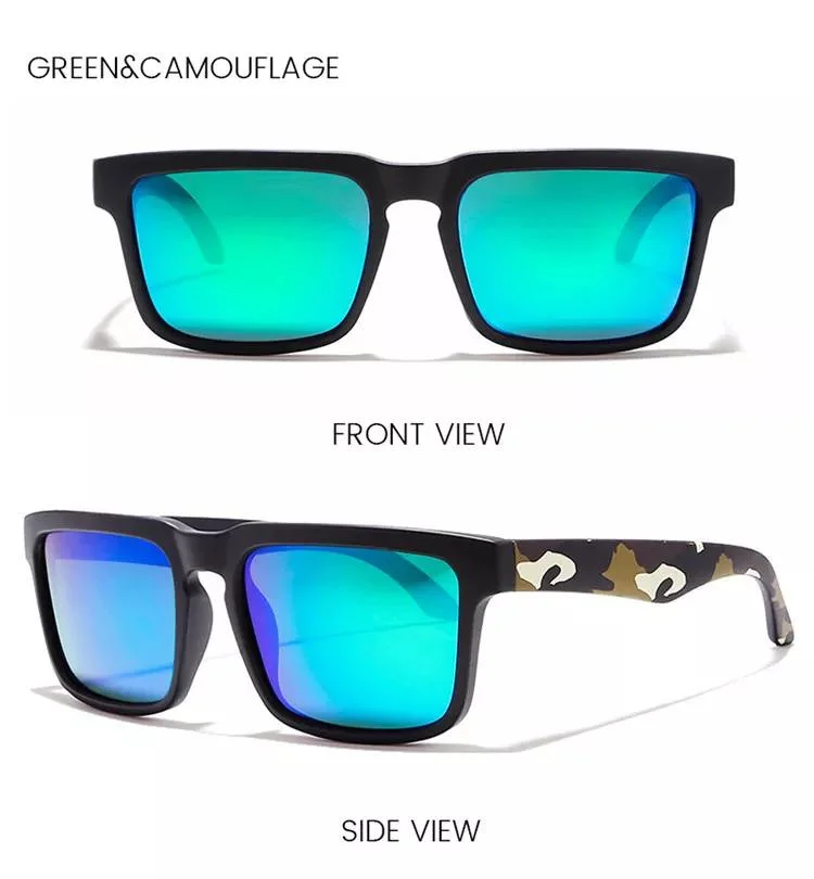 Unisex PC Frame UV400 Mirrored Men Square Sport, Polarized Sunglasses