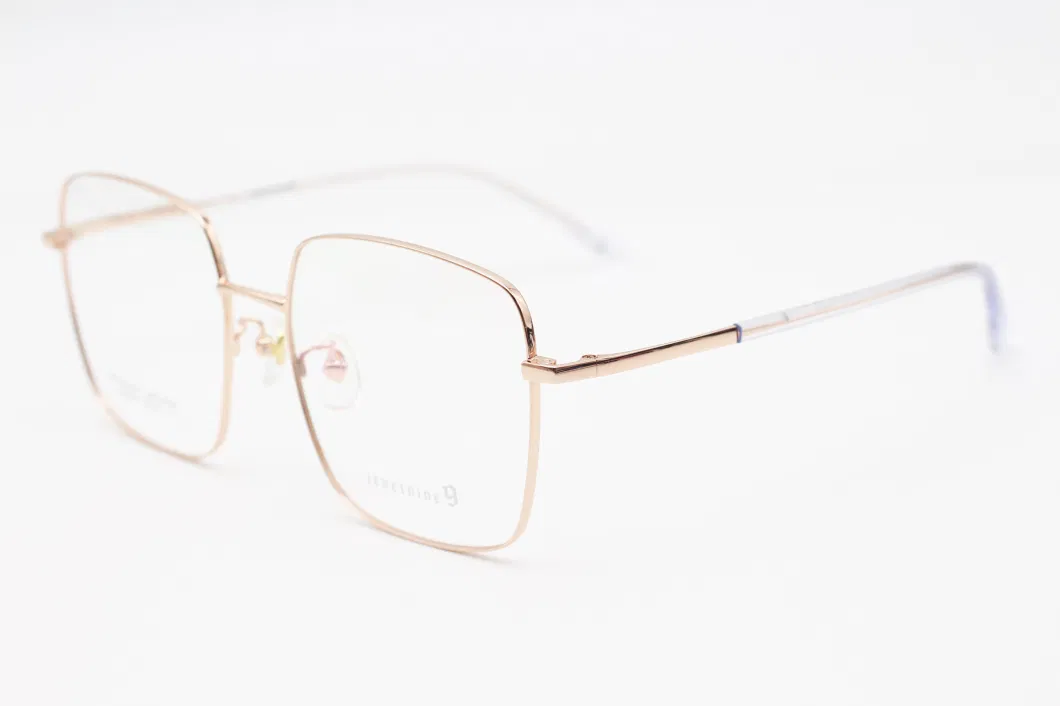 Popular Square Alloy Frames Rose Gold Eyeglasses Optical Glasses