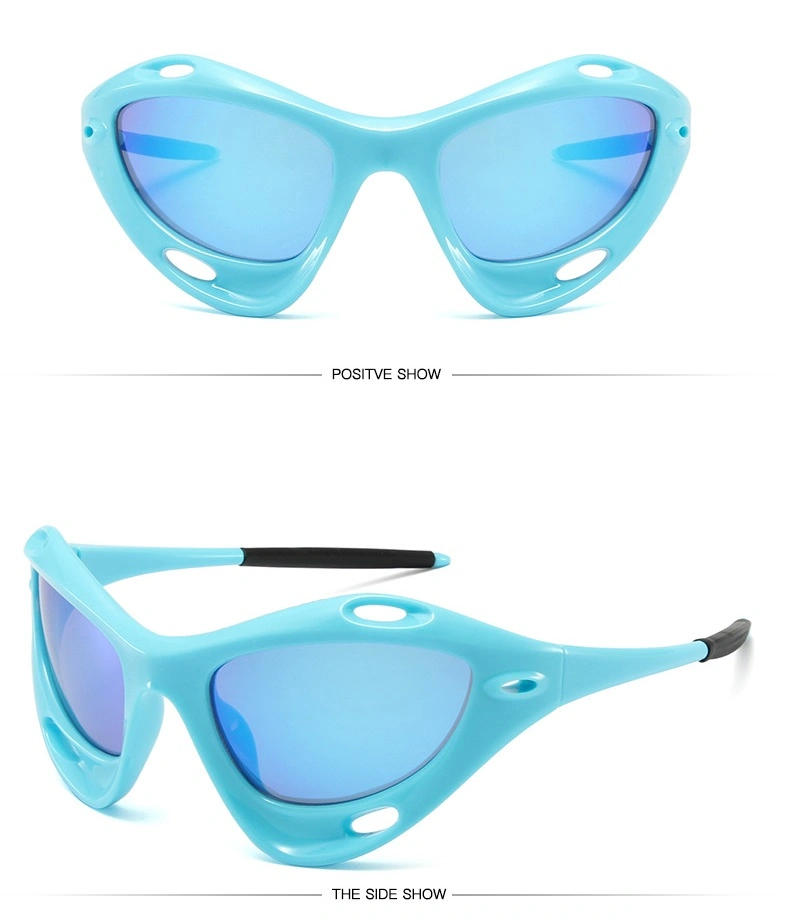 Fashionable Transparent Frame Sports Style Cycling Sunglasses, Sun Protection Driving Glasses