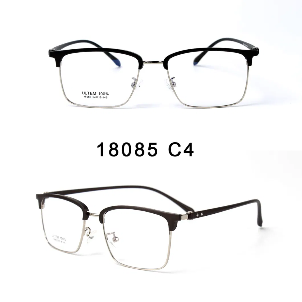 Classic Man Ultem Tr Temple Stainless Steel Optical Glasses Frame