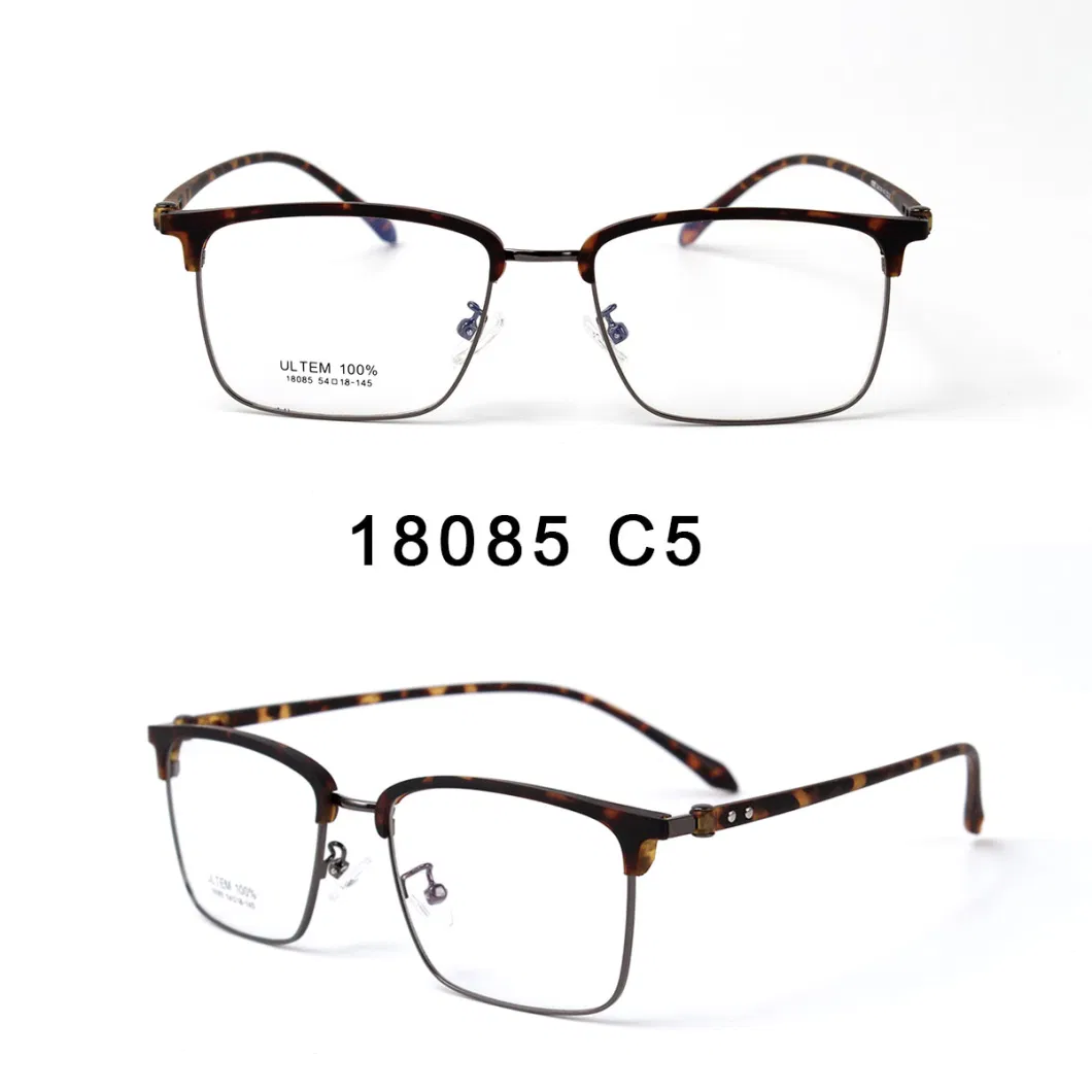 Classic Man Ultem Tr Temple Stainless Steel Optical Glasses Frame