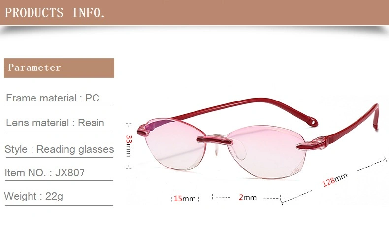 Rimless Reading Glasses Smart Frame Reading Glasses