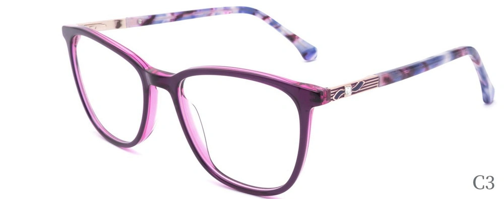Mix Color Frame Glasses Fashion Acetate Optical Eyeglasses for Women