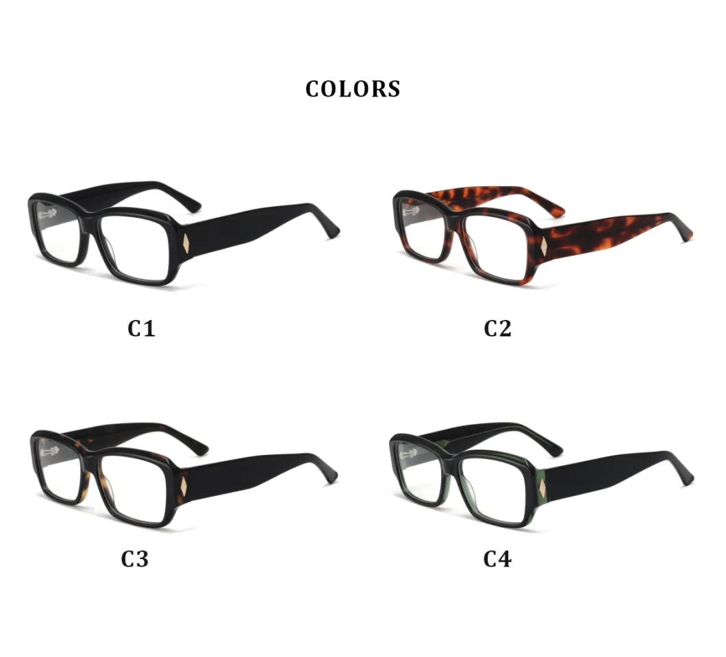 2024 New Design Fashion Custom Logo Women Optical Anti Blue Light Optical Glasses Acetate Eyeglasses Frame Reading Glasses