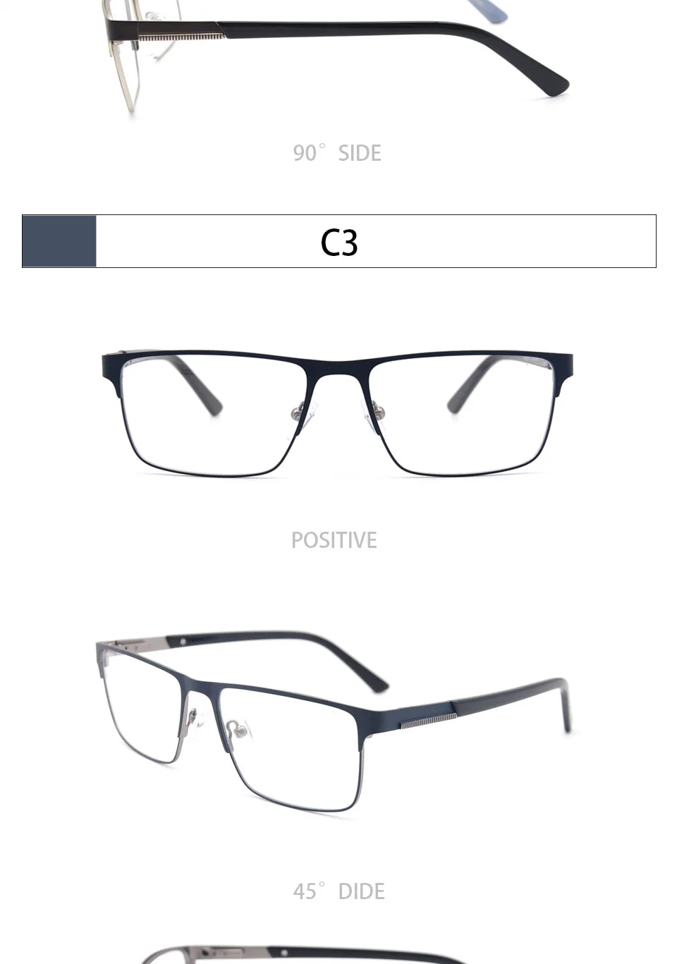 Most Popular CE Stainless Steel Eyeglasses Optical Frame for Men