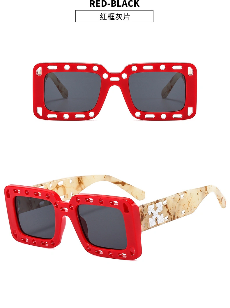 Colorful Stylish Large Frame Durable Hinge Men Women Dazzling UV400 Fashion Sunglasses