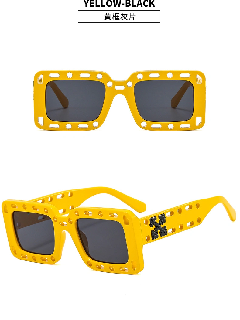 Colorful Stylish Large Frame Durable Hinge Men Women Dazzling UV400 Fashion Sunglasses