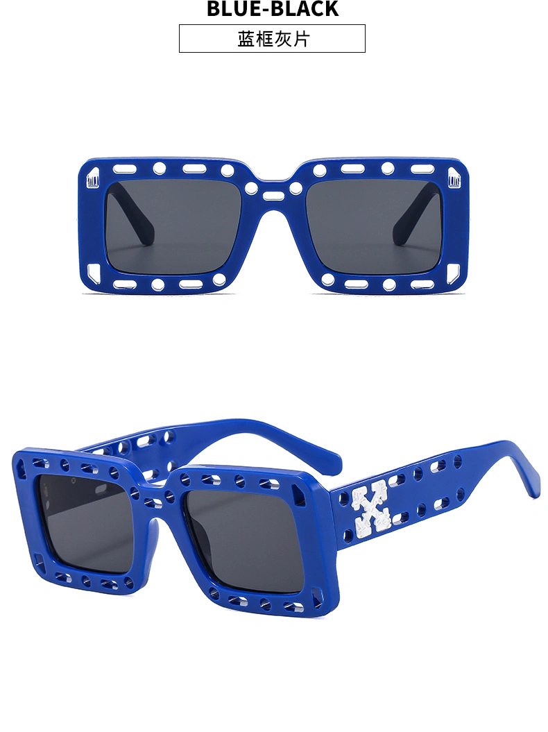 Colorful Stylish Large Frame Durable Hinge Men Women Dazzling UV400 Fashion Sunglasses