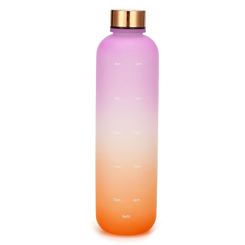 1L Portable Travel Fashion Water Bottle Gradient Sports Outdoor Plastic Cup