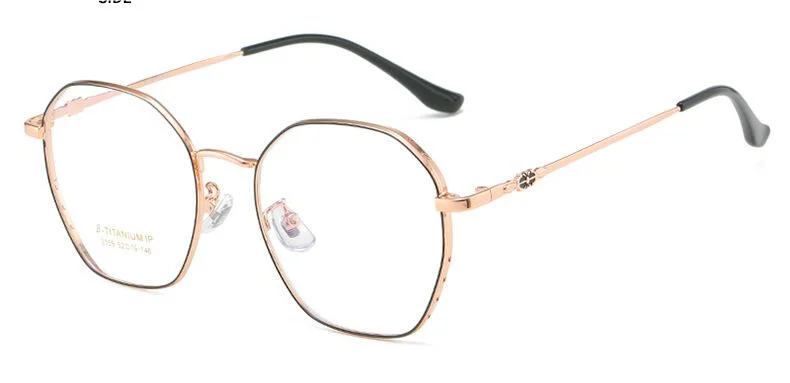 2023 Semi-Titanium Metal Round Myopia Frames Fashion Eyeglasses