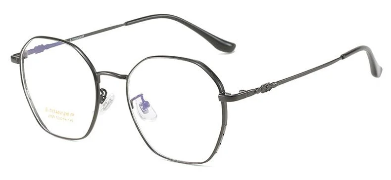 2023 Semi-Titanium Metal Round Myopia Frames Fashion Eyeglasses