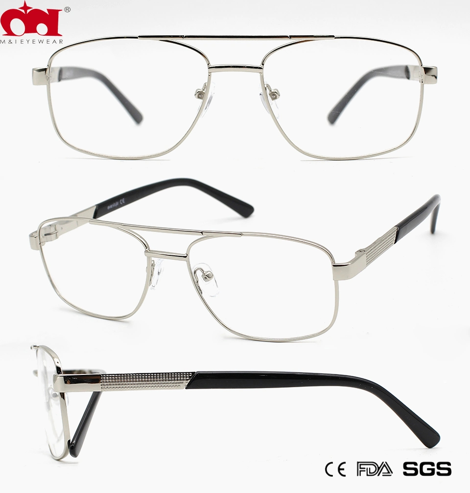 New Trendy Fashion Double Nose Bridge High Quality Metal Reading Glasses (WRM21004)