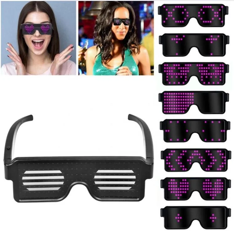 Innovation 2019 Nightclub Party LED Glasses with USB Charging LED Eyeglass Light