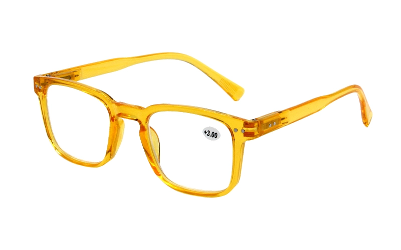 Classic Style Square Spring Hinge Multicolor Translucent Unisex Reading Glasses
