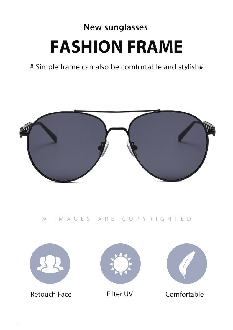 Skylark Wholesale Customized UV400 Chain Stylish Sunglasses for Men and Women