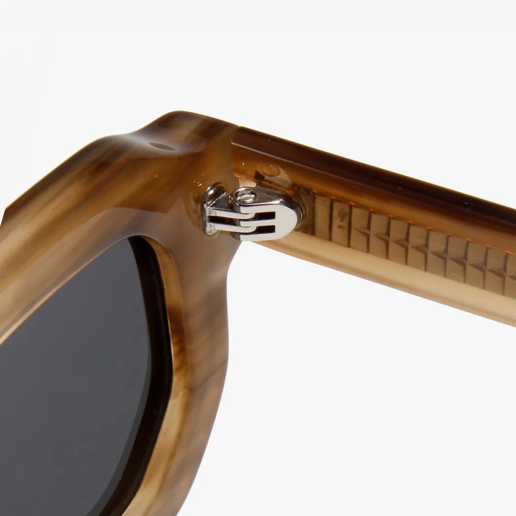 New Style Polarized Lenses Trendy Competitive Crystal Frame UV400 Like Wood Acetate Sunglasses