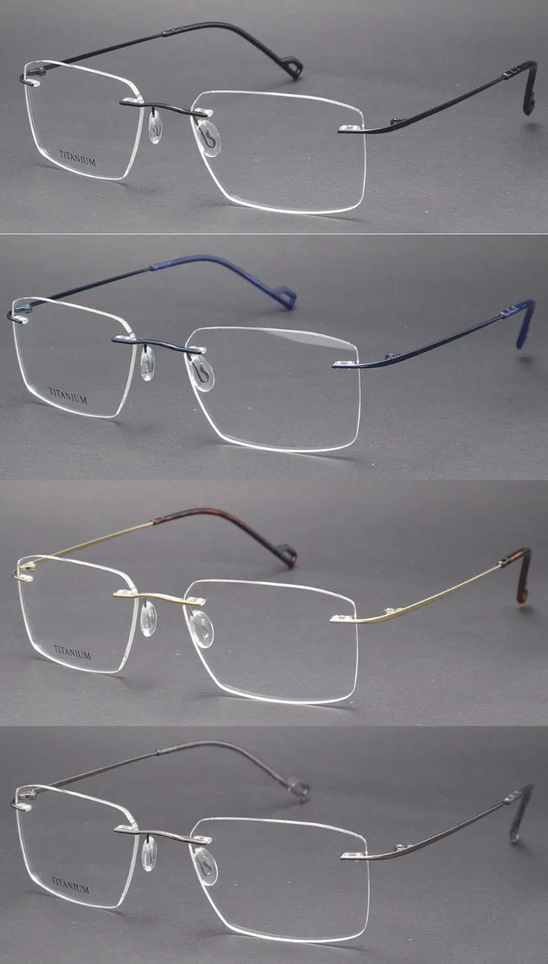 Fashion Titanium Frame Glasses Rimless Optical Frames Eyeglasses Frames