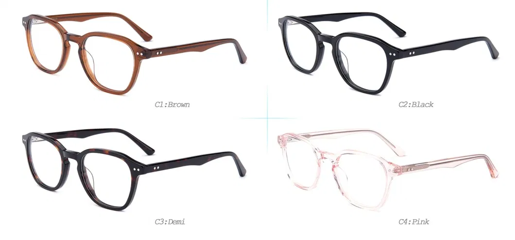 Acetate Trendy Retro Spectacles Optical Eye Frame Glasses for Wholesale