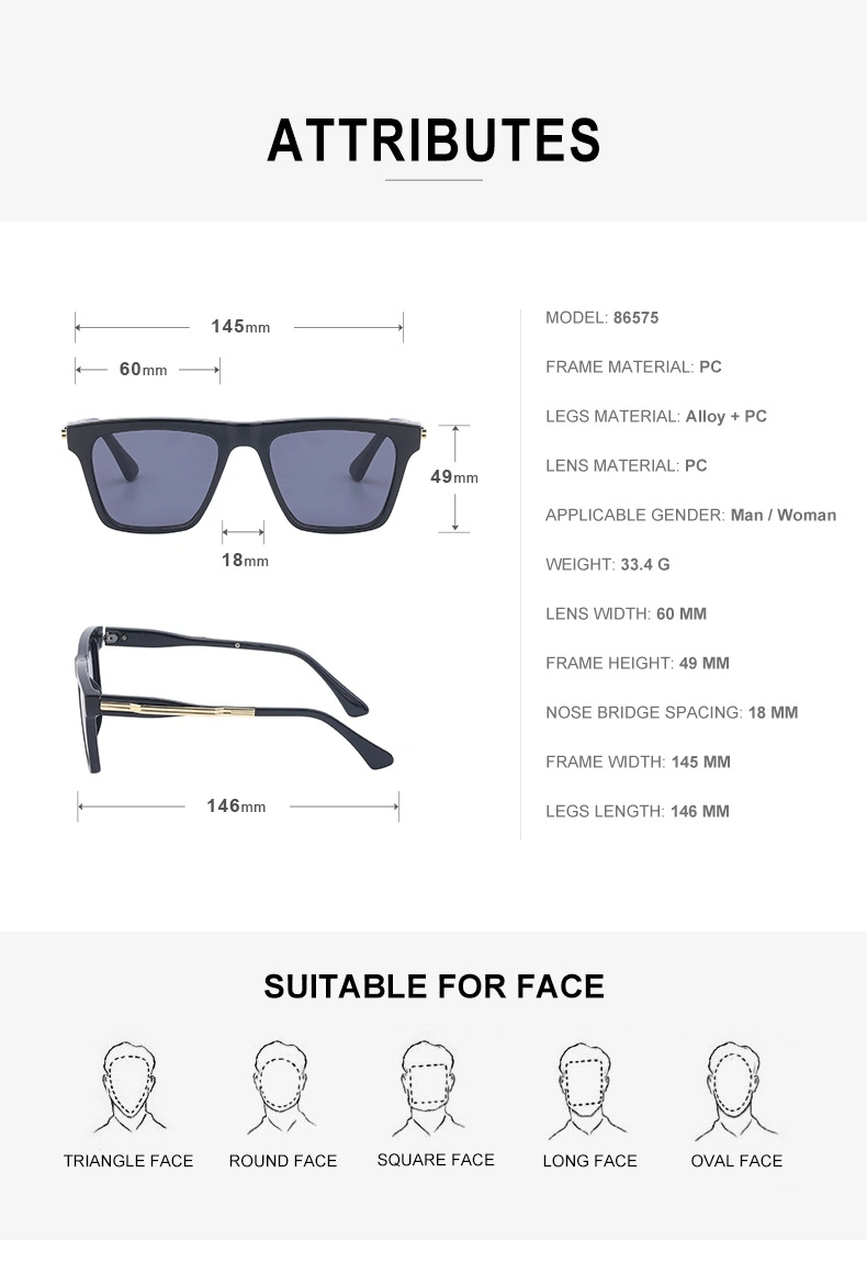 China Factory Wholesale Luxury Sun Glasses Colorful UV400 Polarized Lenses Shades Trendy Fashion Sunglasses for Men