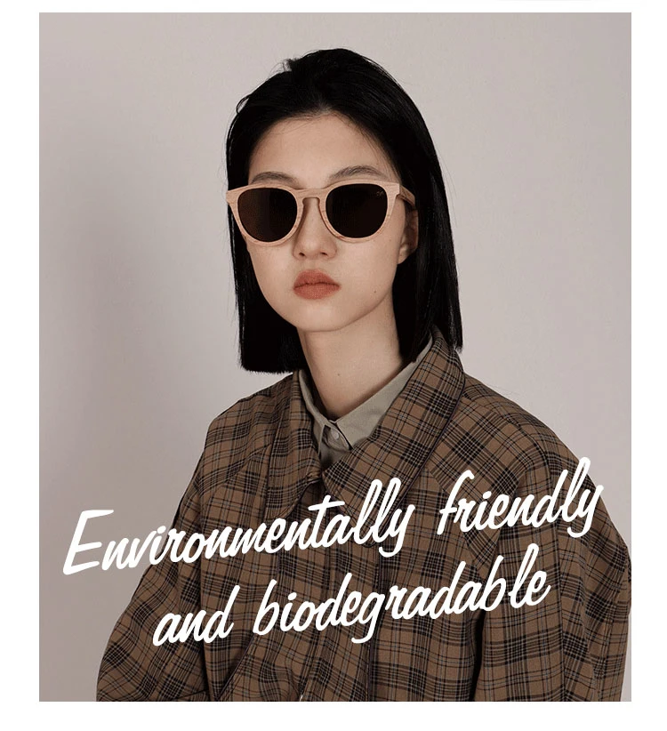 Readsun 2023 Classical Fashion Trend Sustainable Wheat Straw Frame Recycled Eco Friendly Sunglasses