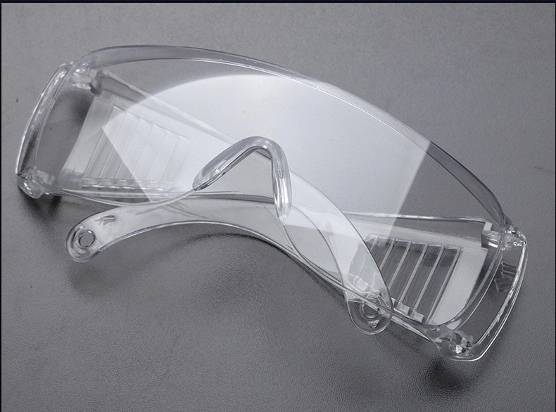 White / Clear PC Lens Anti-Shock Protective Eyewear Eyeglass PPE Supplier