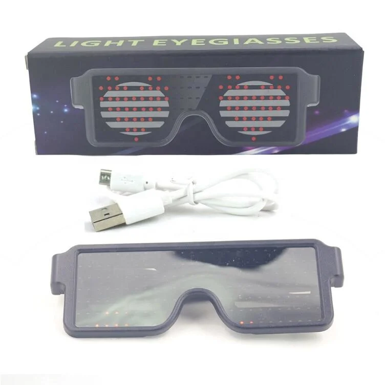 Innovation 2019 Nightclub Party LED Glasses with USB Charging LED Eyeglass Light