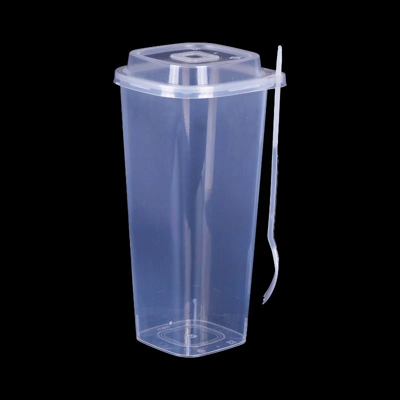 Custom Logo Printed Clear White Disposable Plastic Cup, Beverage Drink Coke Juice Bubble Tea Milk Tea Takeway Plastic Cup