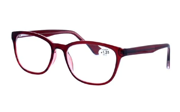 Vintage Red Gradient Frame Round Full Frame Eyeglasses Reading Glasses