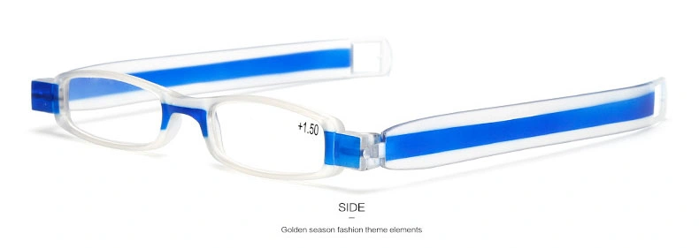 China Manufacture in Stock Unique Mini Foldable Adjustable Thin Temple Small Frame Clear Plastic OEM Unisex Presbyopic Eyewear Reading Glasses